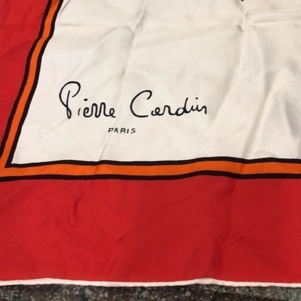 Pierre‎ Cardin Paris Silk Scarf big flower . 30x29 VTG . I had this for 20+ year